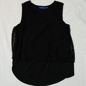 Women's Apt 9 Tank w/ black lace overlay